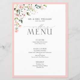 Menu de Casamento Verde Eucalyptus Botanical Sage