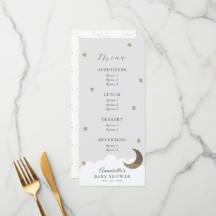 Menu de Chá de fraldas da Cinza da Pequena Estrela
