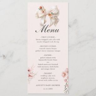 Menu de Chá de fraldas Floral do Arco de Alojament