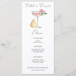 menu de chá de noiva Pétalas e Prosecco