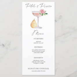 menu de chá de noiva Pétalas e Prosecco