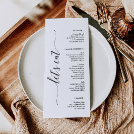 Menu de Chá de panela de Casamento de Elegância Mí