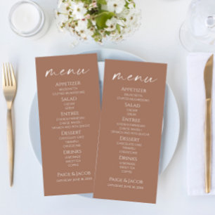 Menu de Comida de Casamento Elegante Mousse Mousse