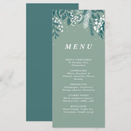 menu de coquetel de Natal com Eucalipto Geado
