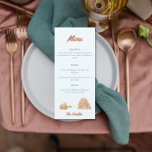 Menu de Cores d'Água do Casamento do Sul da Califó<br><div class="desc">Apreciem seus convidados com um gosto do charme e beleza do sul da Califórnia usando nossos Menus de Aquarela do Sul da Califórnia. Esses cardápios impressionantes não só exibem uma design de aquarela artística como também captam a essência da cultura vibrante da região, marcos icônicos e paisagens naturais. Criada com...</div>