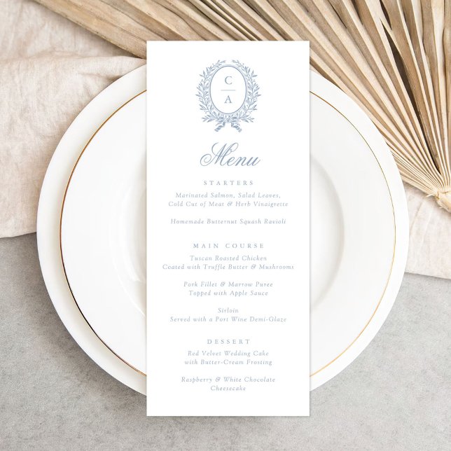 Menu de cupão Botânico do Folha de Oliva Elegante  (Criador carregado)