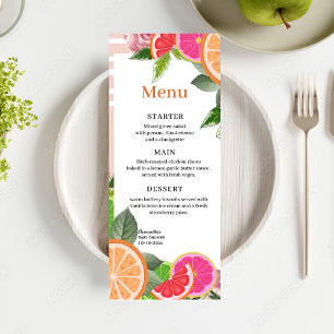 Menu de Cúpula de Frutas de Citros Tropicais de Aq