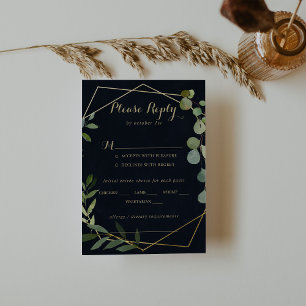 Menu de Escolha do Casamento Verde Azul Geométric