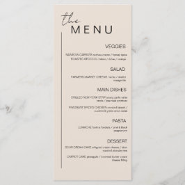 Menu de Evento Minimalista