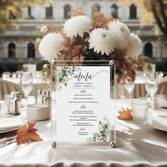 Menu de Eventos de Casamento do Jardim Verde Moder (Criador carregado)