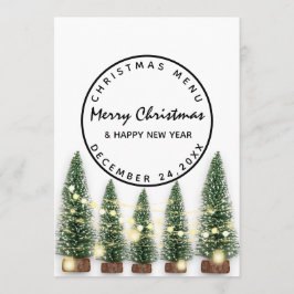 Menu de Férias de Natal Light Green Whit