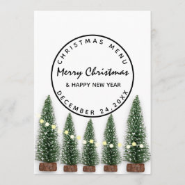 Menu de Férias de Natal Menu de Inverno Árvore Ver