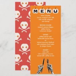 Menu de Festa de casamento do Dia das Bruxas