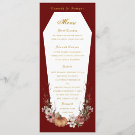 Menu de Festa de casamento do Halloween Vampire Co