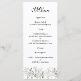 Menu de Flores Silvestres da Floresta