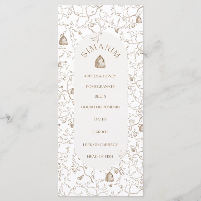 Menu de Folha Única (Frente)