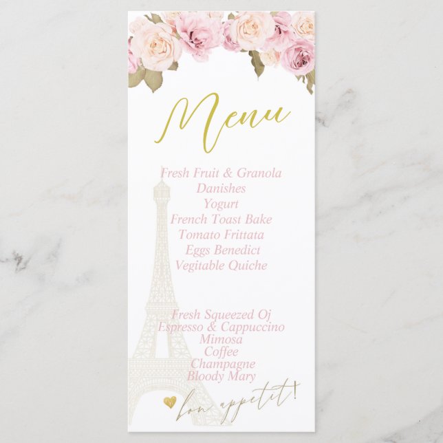 Menu de Folha Única (Frente)