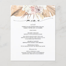 Menu de Folhas de Palma Secas Tropicais