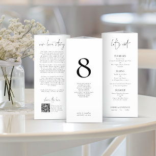Menu de história de amor minimalista Mesa QR sem t
