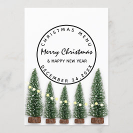 Menu de Inverno da Véspera de Natal Árvore Verde C
