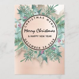 Menu de Inverno de Natal Blush Floral