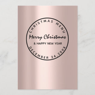 Menu de Inverno de Natal Moderno Rosa