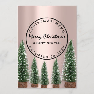 Menu de Inverno de Natal Rose Green