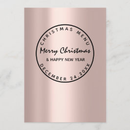 Menu de Inverno de Natal Rose Moderno