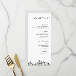 Menu de Janta da Recepção de casamento de Boston