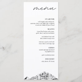 Menu de Janta de Recepção de casamento Memphis