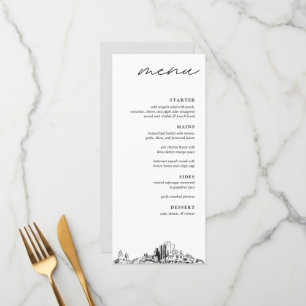 Menu de Janta de Recepção de casamento Phoenix