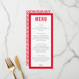 MENU DE JANTAR grade metal moderno vermelho preto