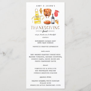 Menu de Janto de Banquete de Ação de Graças de Ami