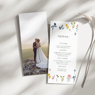 Menu de Janto de Casamento de Fotos de Flores Selv