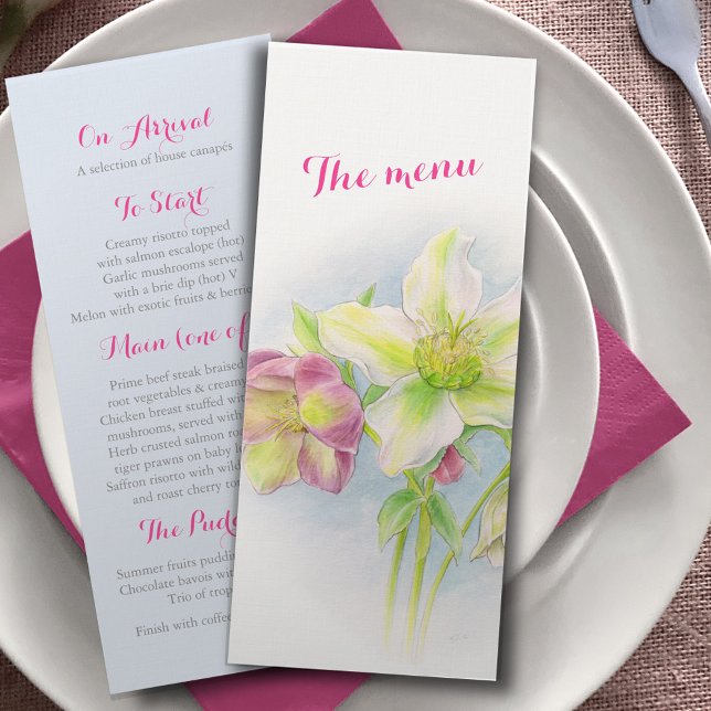 Menu de janto de casamento ou evento de arte de He (Criador carregado)