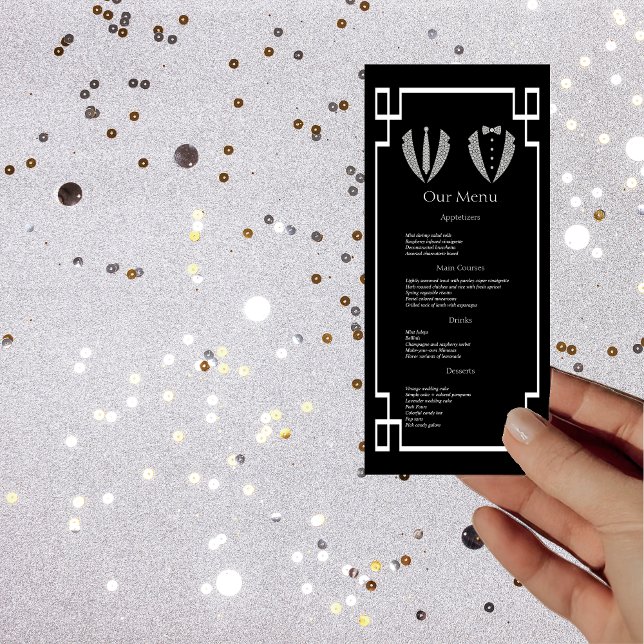 Menu de Janto de Casamento Tuxedo Gay de Dois Alço (Criador carregado)