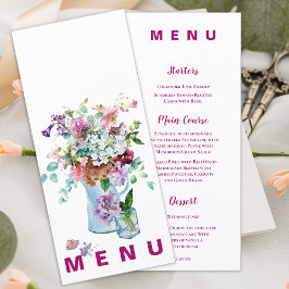 Menu de Janto de Recepção de Casamento de Jardim F