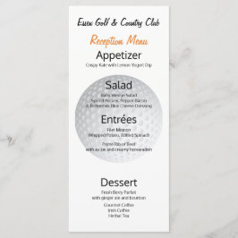 Menu de Janto de Recepção do Torneio Golf