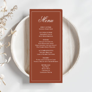 Menu de Janto de Script de Casamento Burgundy