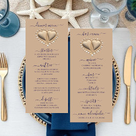 Menu de Janto e Bar do Sand Hearts do Casamento de