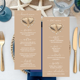 Menu de Janto e Bar do Sand Hearts do Casamento de