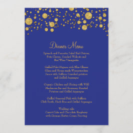 Menu de Janto Elegante de Ponto de Confetti Glitte