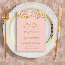 Menu de Janto Elegante de Ponto de Confetti Glitte