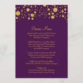 Menu de Janto Elegante de Ponto de Confetti Glitte