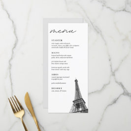 Menu de Janto Elegante Moderno do Casamento de Par