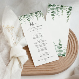 Menu de Janto Eucalyptus Verde Minimalista Elegant