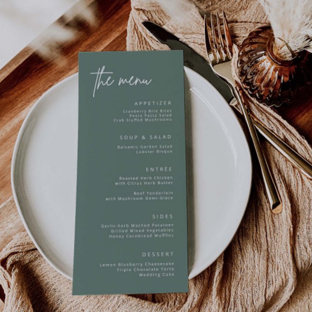 Menu de Janto Formal de Parte de Recepção de casam (Criador carregado)