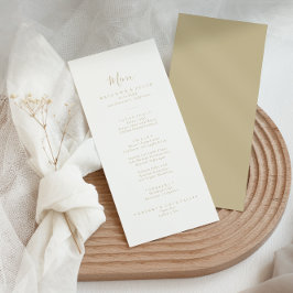 Menu de Janto Minimalista Dourado