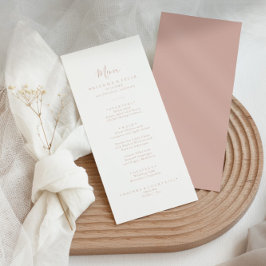Menu de Janto Minimalista Dourado rosa