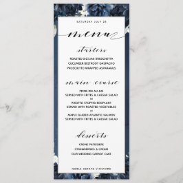 Menu de Janto Personalizável de Casamento de Peony